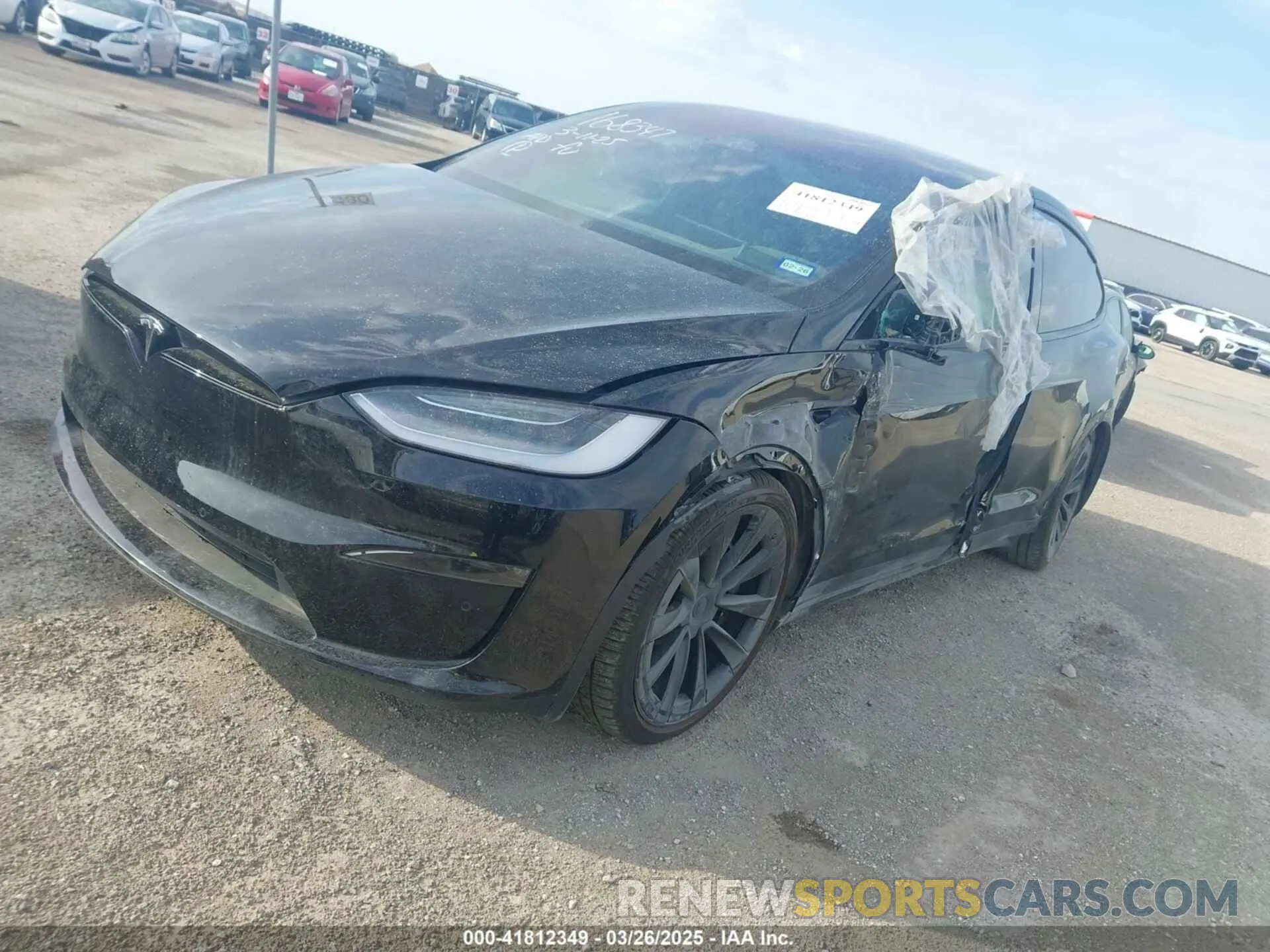 2 fotografías del automóvil dañado 7SAXCBE68PF376183 TESLA MODEL X 2023