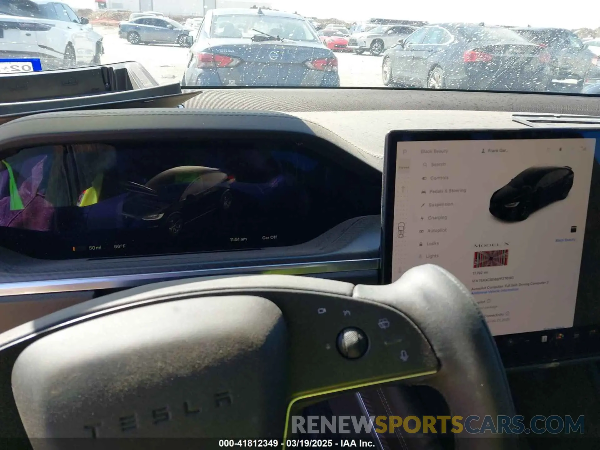 7 fotografías del automóvil dañado 7SAXCBE68PF376183 TESLA MODEL X 2023