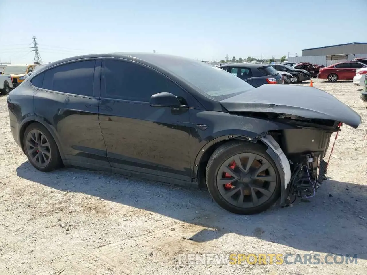 4 fotografías del automóvil dañado 7SAXCBE69PF425908 TESLA MODEL X 2023
