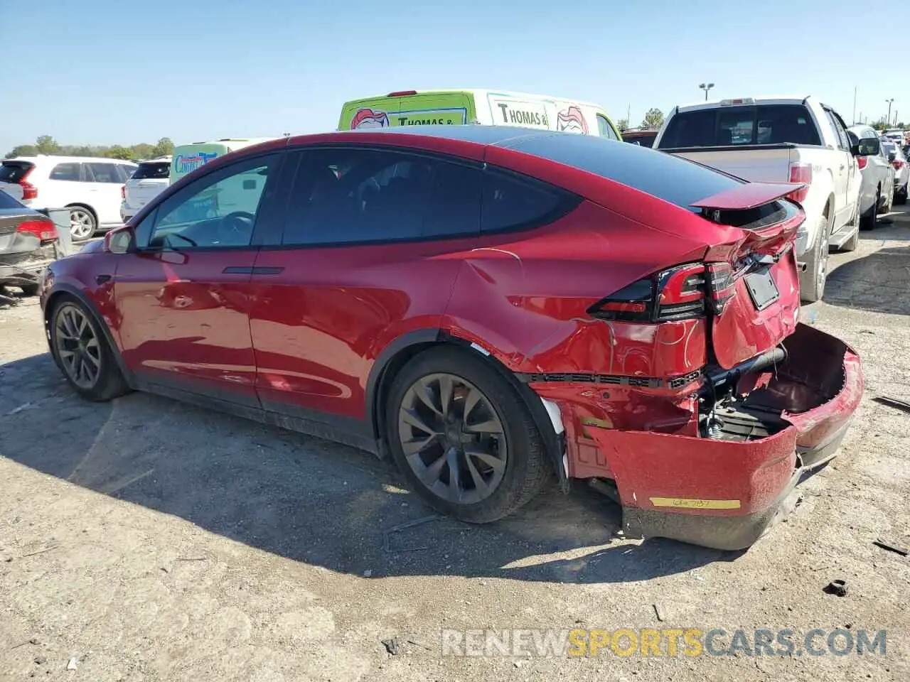 2 fotografías del automóvil dañado 7SAXCDE50PF405873 TESLA MODEL X 2023