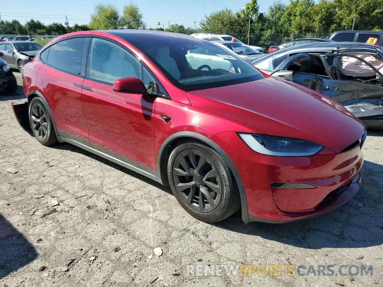 4 fotografías del automóvil dañado 7SAXCDE50PF405873 TESLA MODEL X 2023