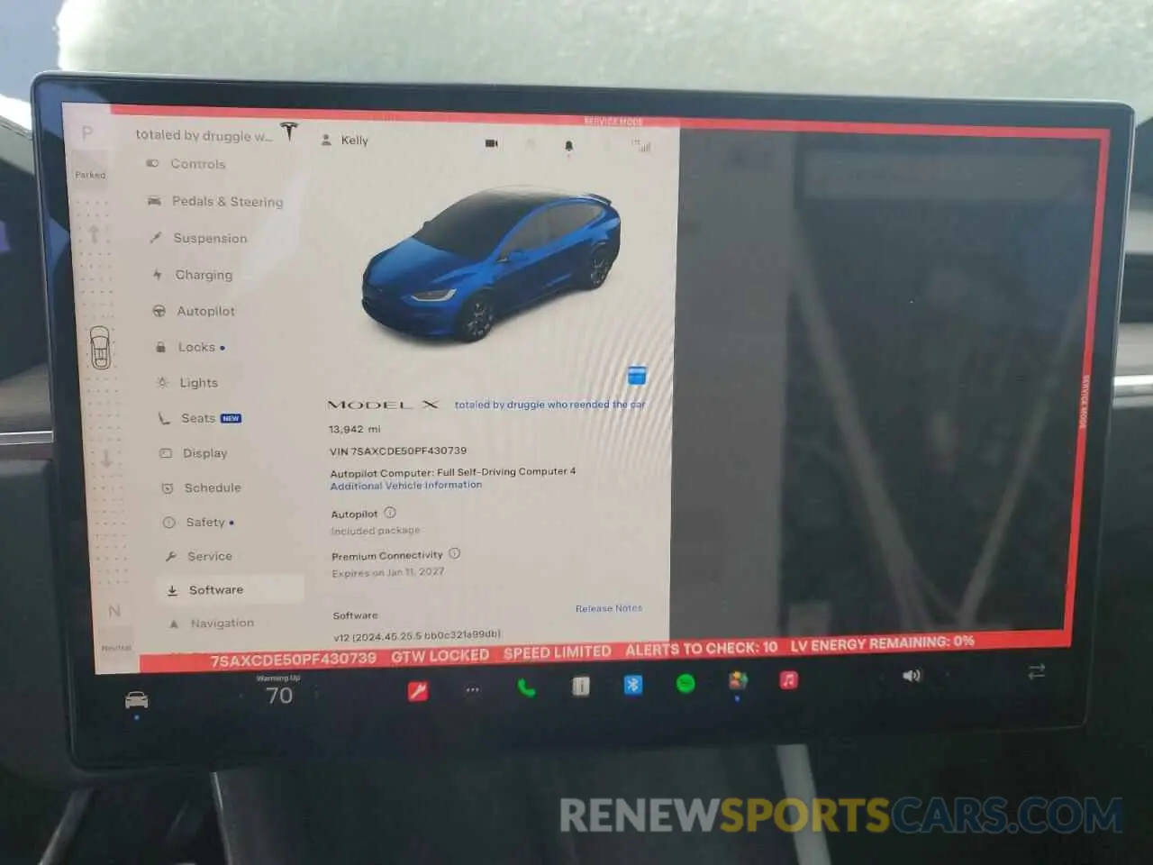9 fotografías del automóvil dañado 7SAXCDE50PF430739 TESLA MODEL X 2023