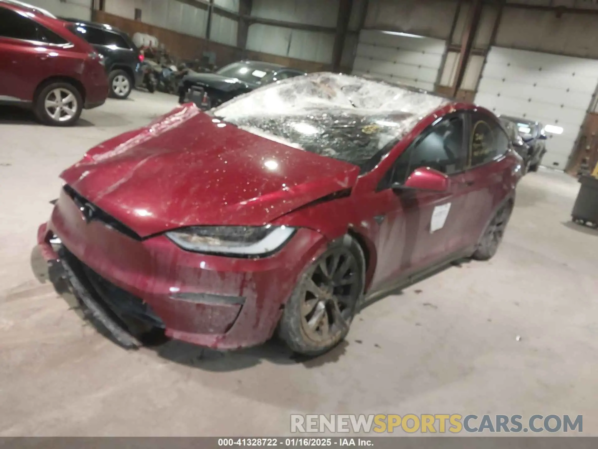 2 fotografías del automóvil dañado 7SAXCDE51PF403632 TESLA MODEL X 2023