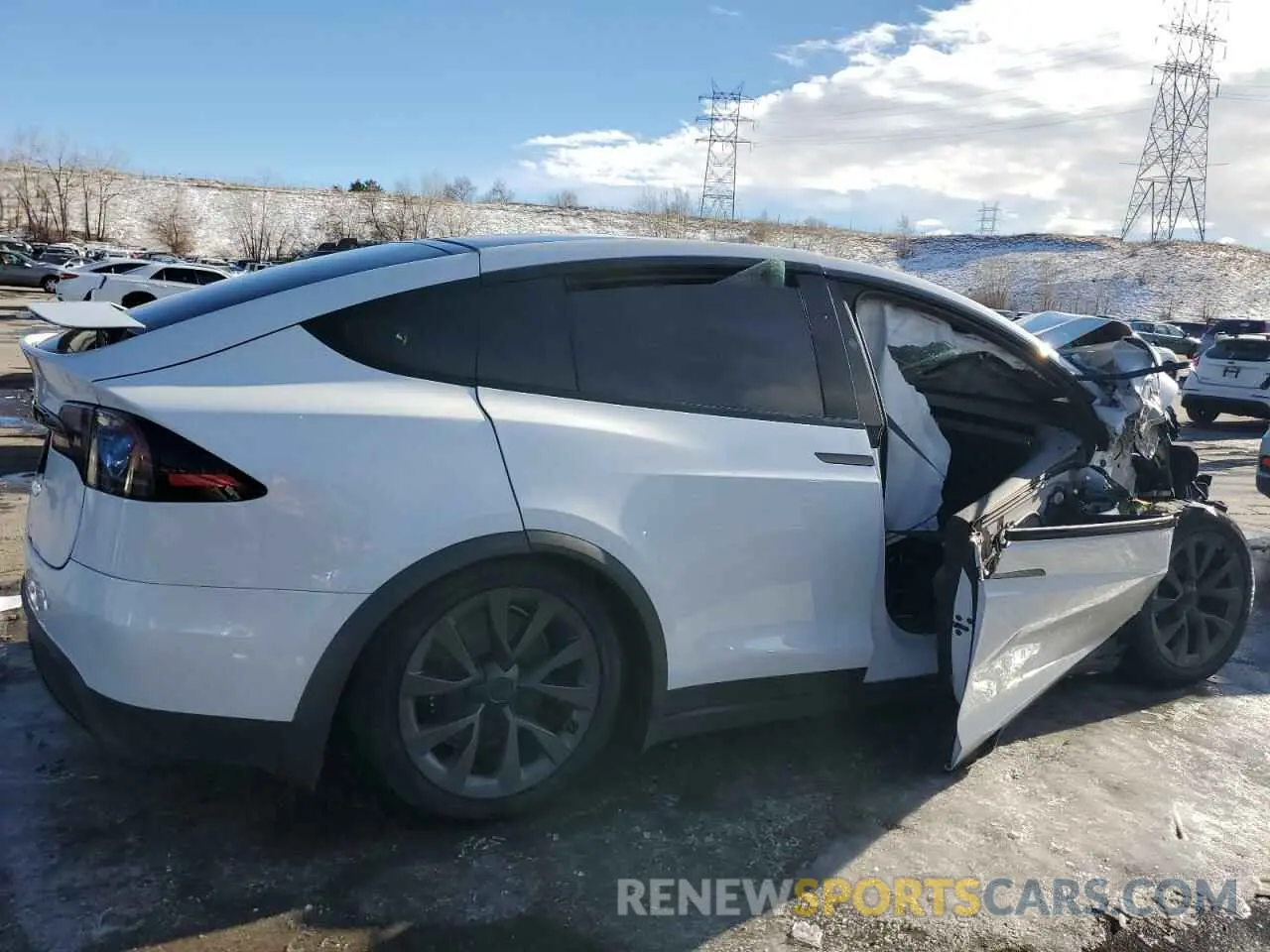 3 fotografías del automóvil dañado 7SAXCDE51PF423573 TESLA MODEL X 2023