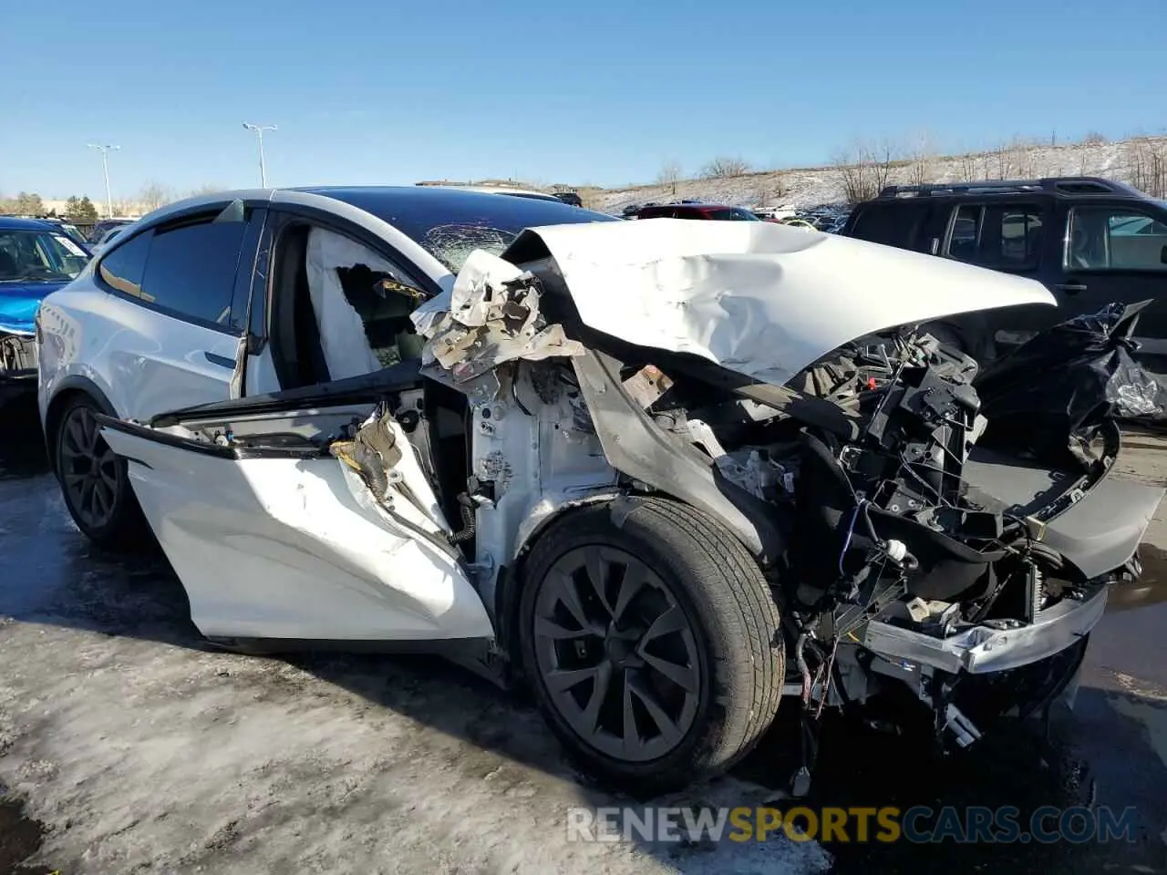 4 fotografías del automóvil dañado 7SAXCDE51PF423573 TESLA MODEL X 2023