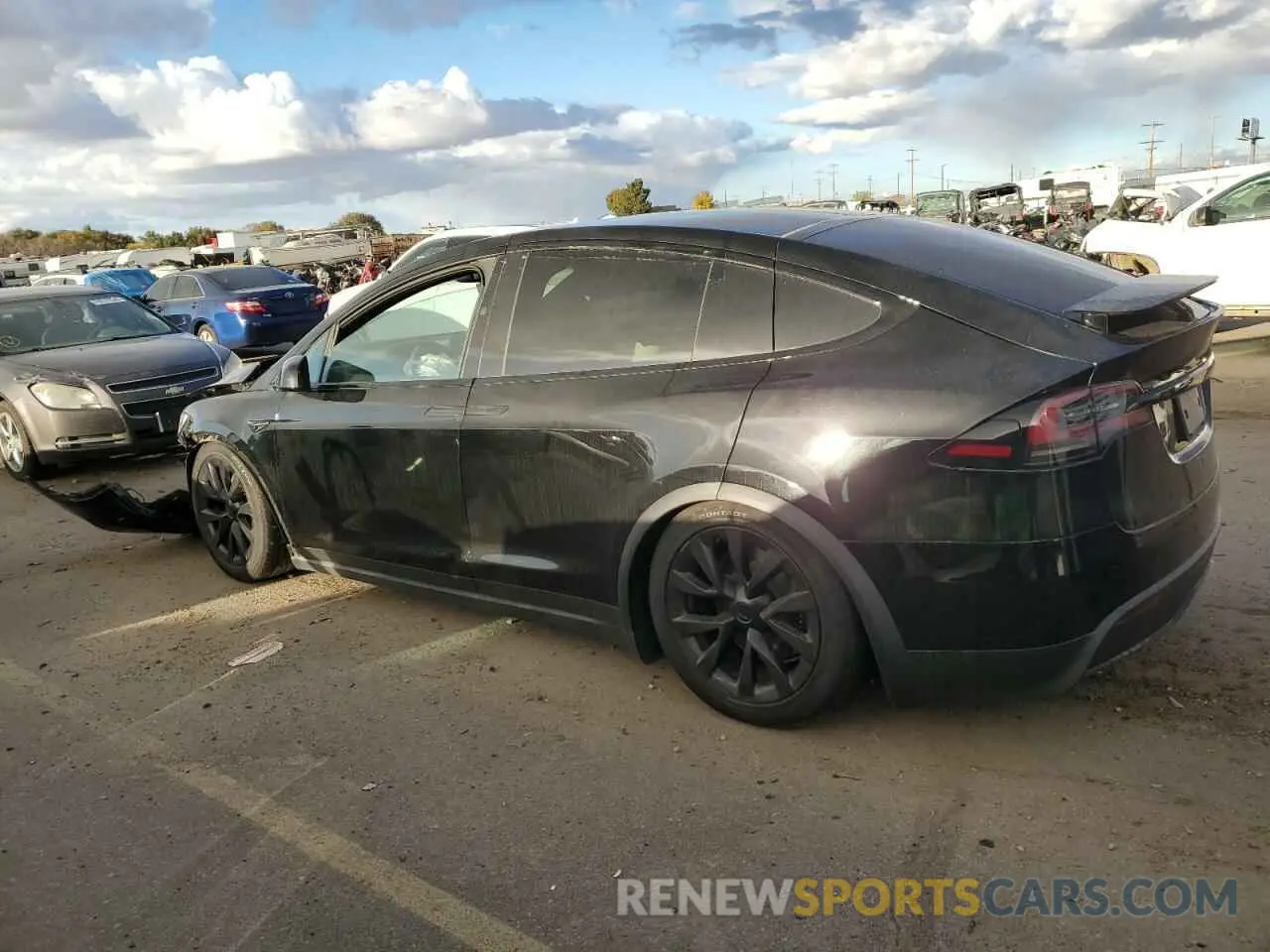 2 fotografías del automóvil dañado 7SAXCDE52PF382077 TESLA MODEL X 2023