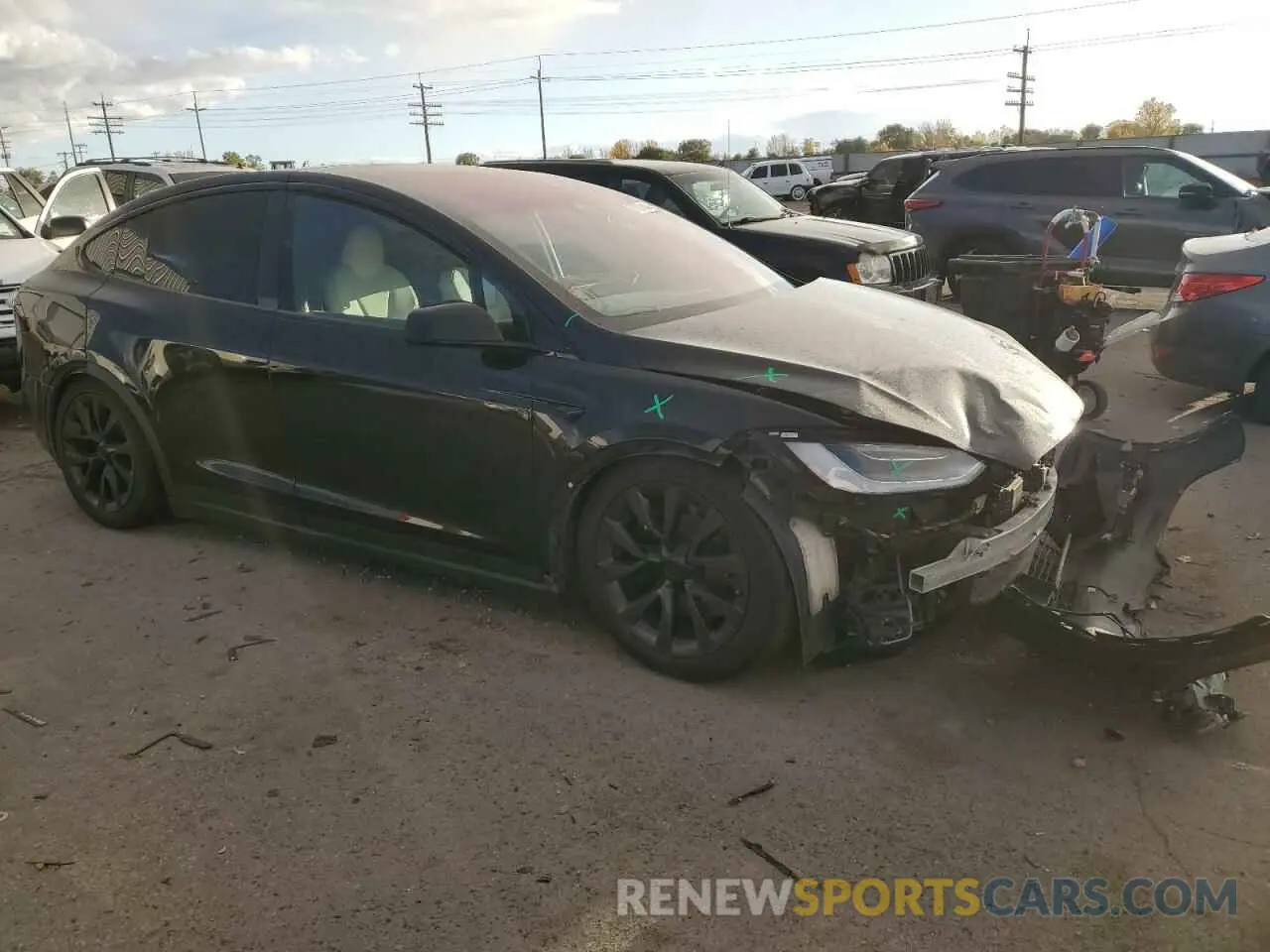 4 fotografías del automóvil dañado 7SAXCDE52PF382077 TESLA MODEL X 2023