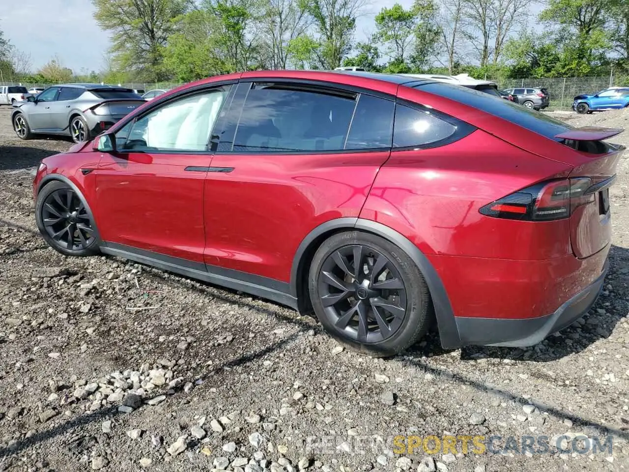 2 fotografías del automóvil dañado 7SAXCDE52PF431276 TESLA MODEL X 2023