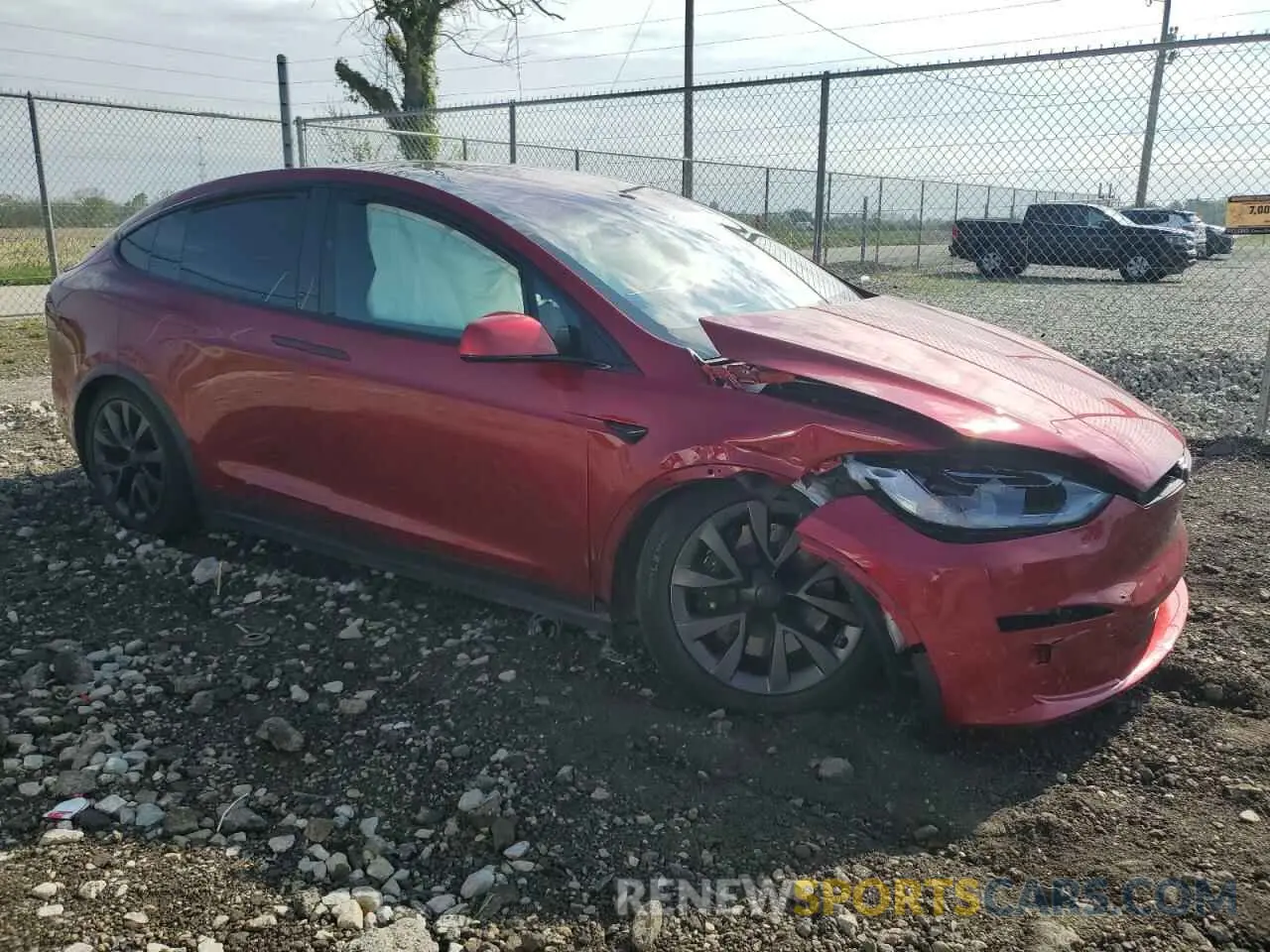4 fotografías del automóvil dañado 7SAXCDE52PF431276 TESLA MODEL X 2023