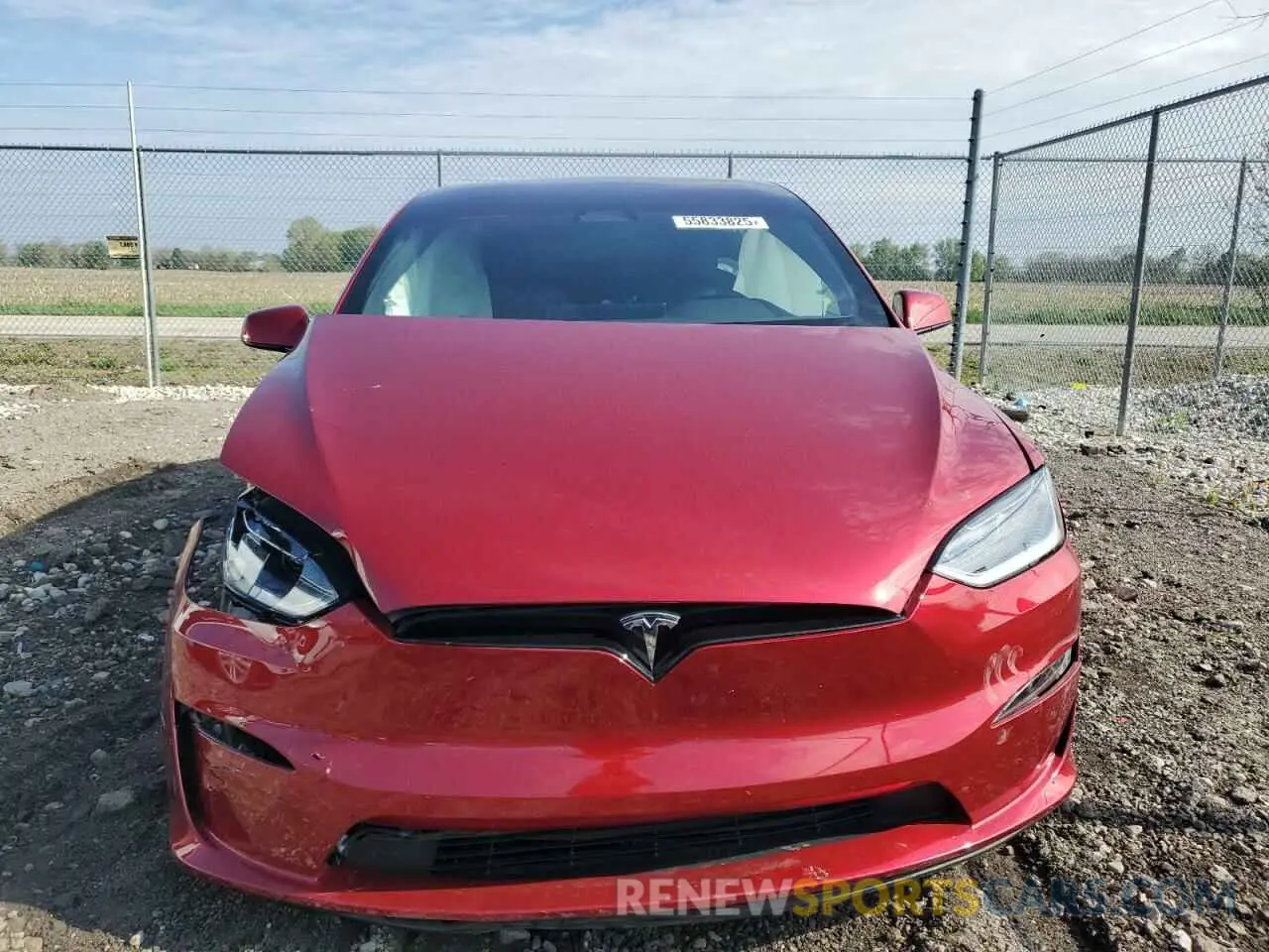 5 fotografías del automóvil dañado 7SAXCDE52PF431276 TESLA MODEL X 2023