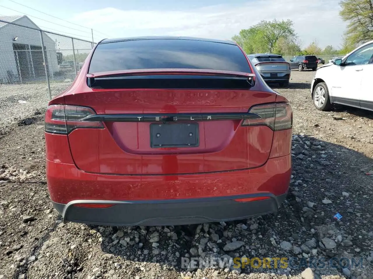 6 fotografías del automóvil dañado 7SAXCDE52PF431276 TESLA MODEL X 2023