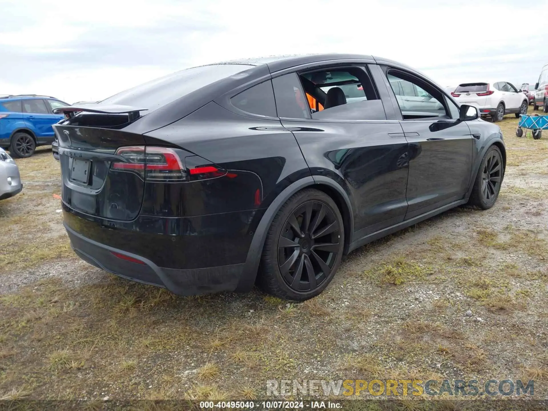 4 fotografías del automóvil dañado 7SAXCDE55PF365435 TESLA MODEL X 2023