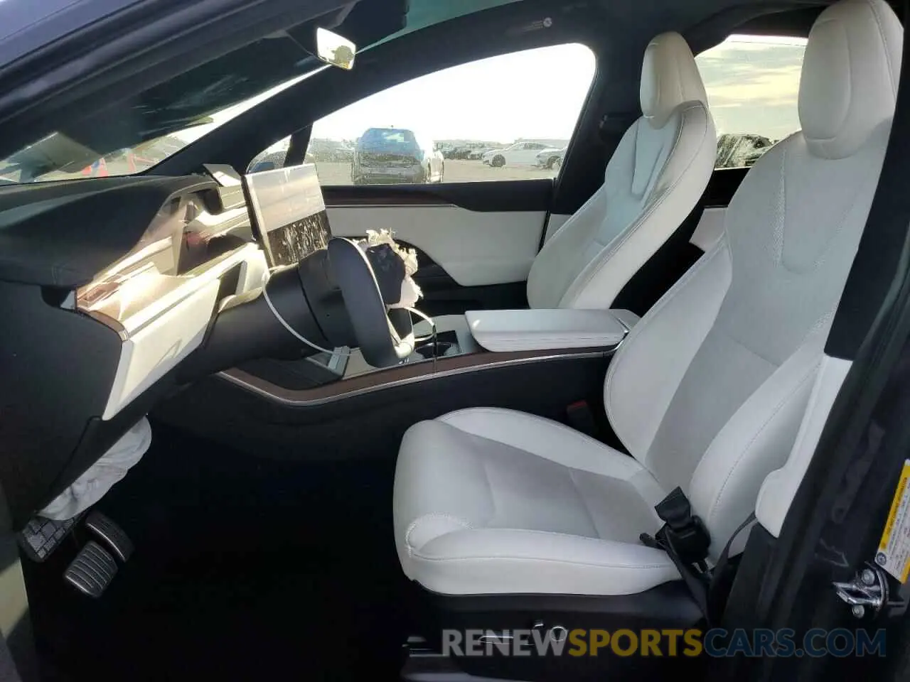 7 fotografías del automóvil dañado 7SAXCDE55PF374362 TESLA MODEL X 2023