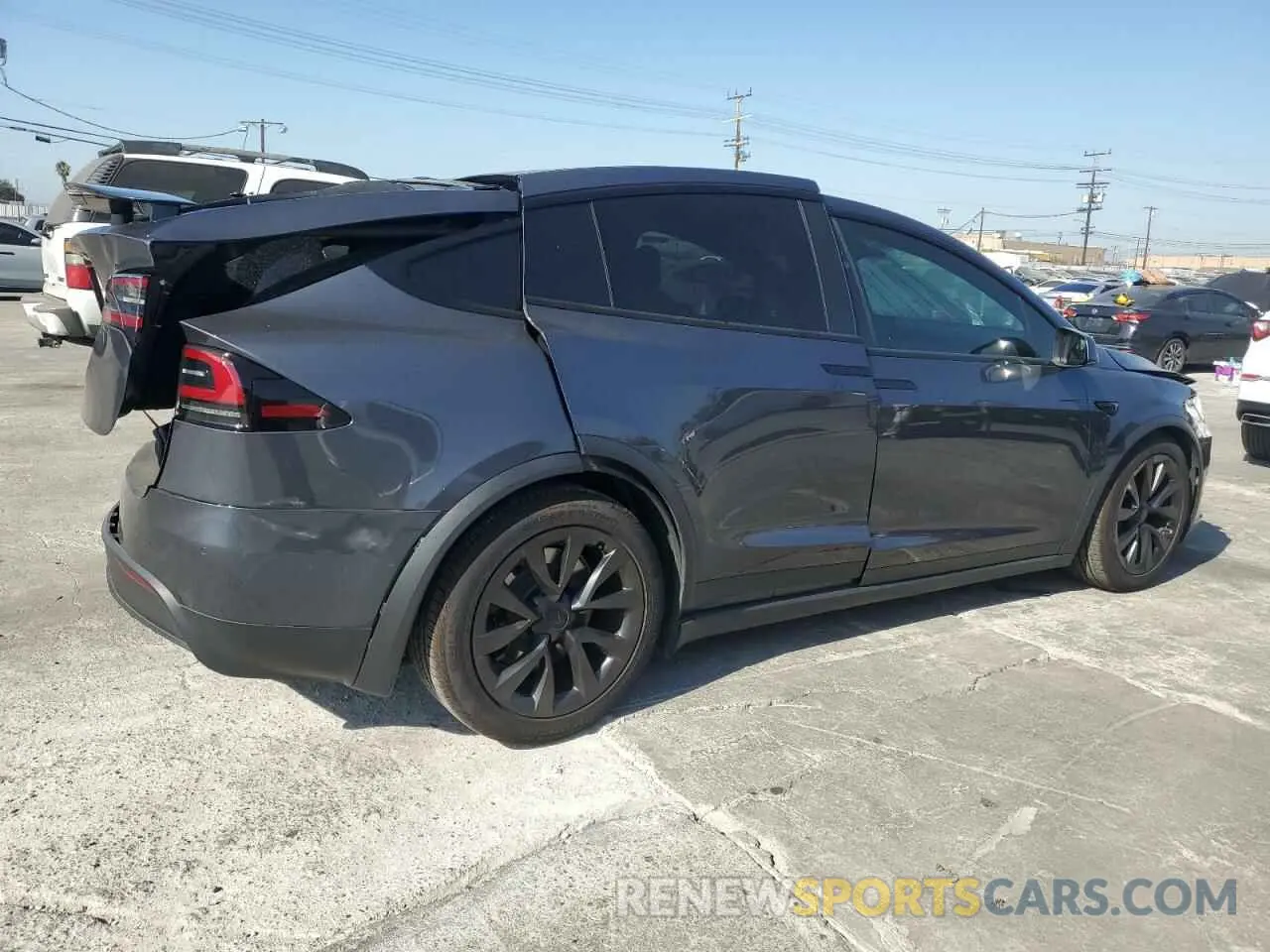 3 fotografías del automóvil dañado 7SAXCDE55PF380047 TESLA MODEL X 2023