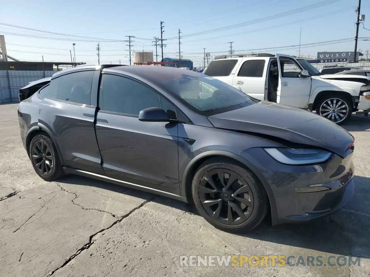 4 fotografías del automóvil dañado 7SAXCDE55PF380047 TESLA MODEL X 2023