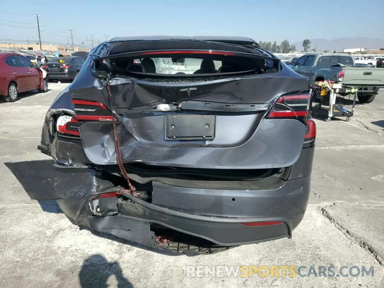6 fotografías del automóvil dañado 7SAXCDE55PF380047 TESLA MODEL X 2023