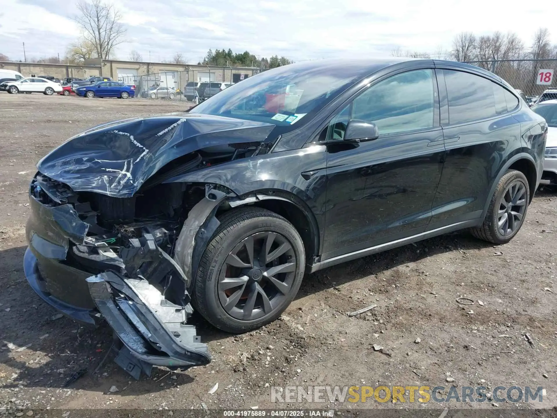 2 fotografías del automóvil dañado 7SAXCDE55PF422233 TESLA MODEL X 2023
