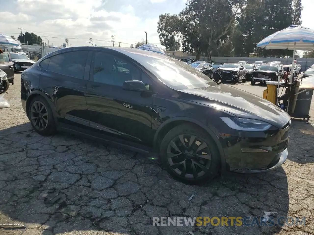 4 fotografías del automóvil dañado 7SAXCDE56PF367081 TESLA MODEL X 2023