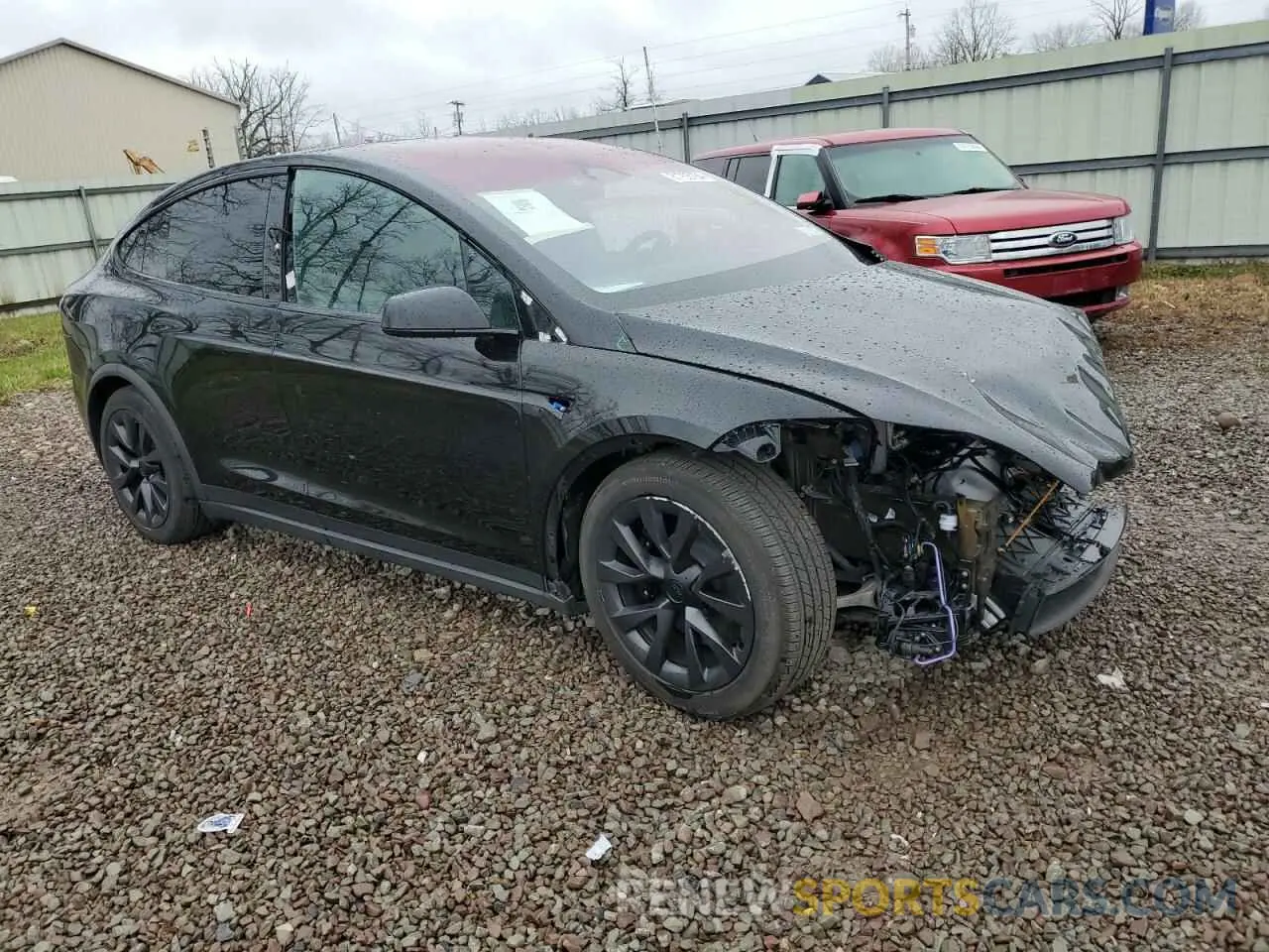 4 fotografías del automóvil dañado 7SAXCDE56PF430826 TESLA MODEL X 2023