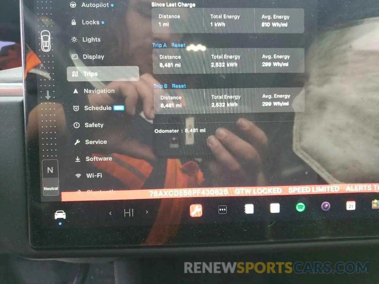 9 fotografías del automóvil dañado 7SAXCDE56PF430826 TESLA MODEL X 2023