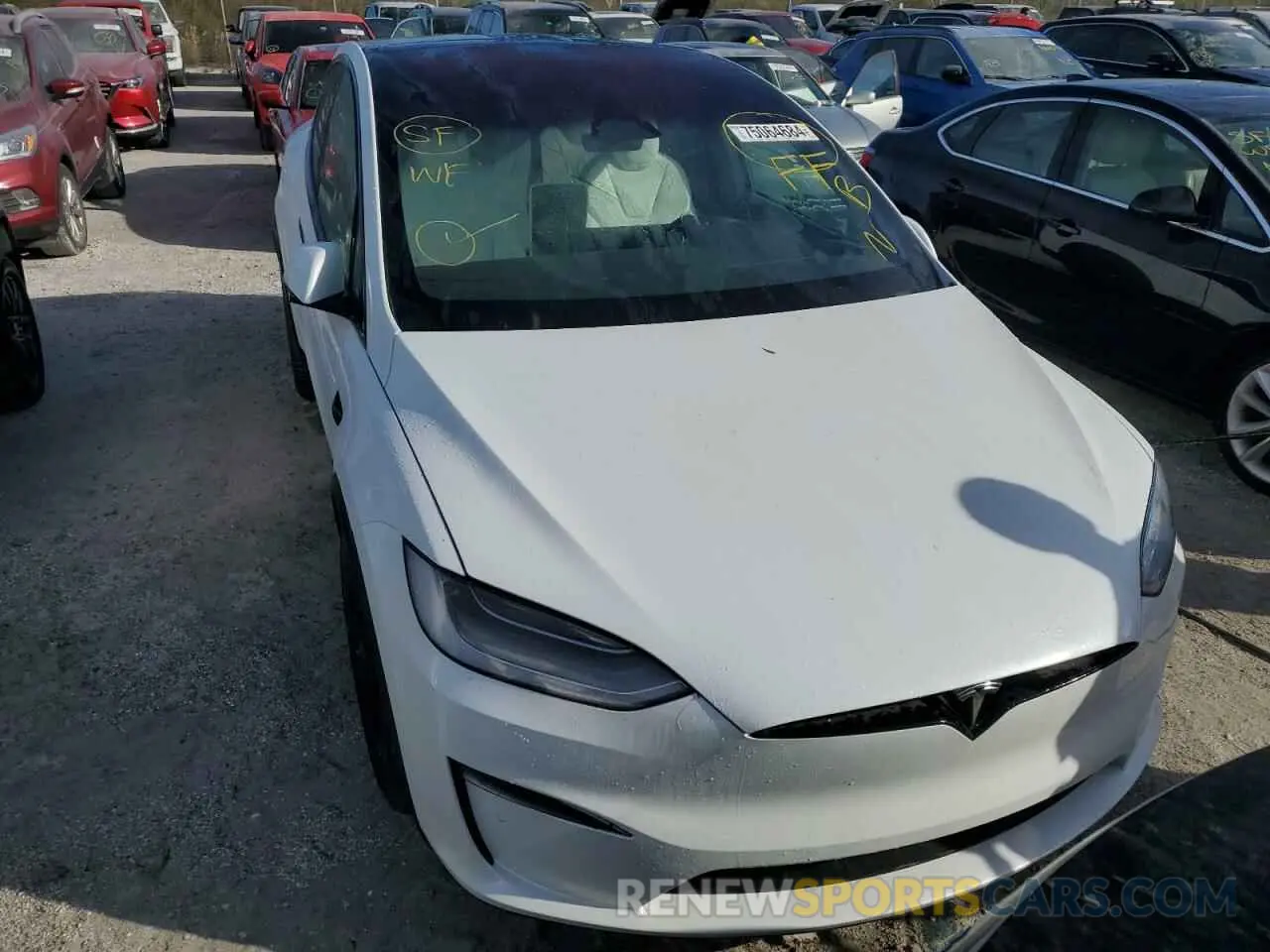 5 fotografías del automóvil dañado 7SAXCDE57PF366151 TESLA MODEL X 2023