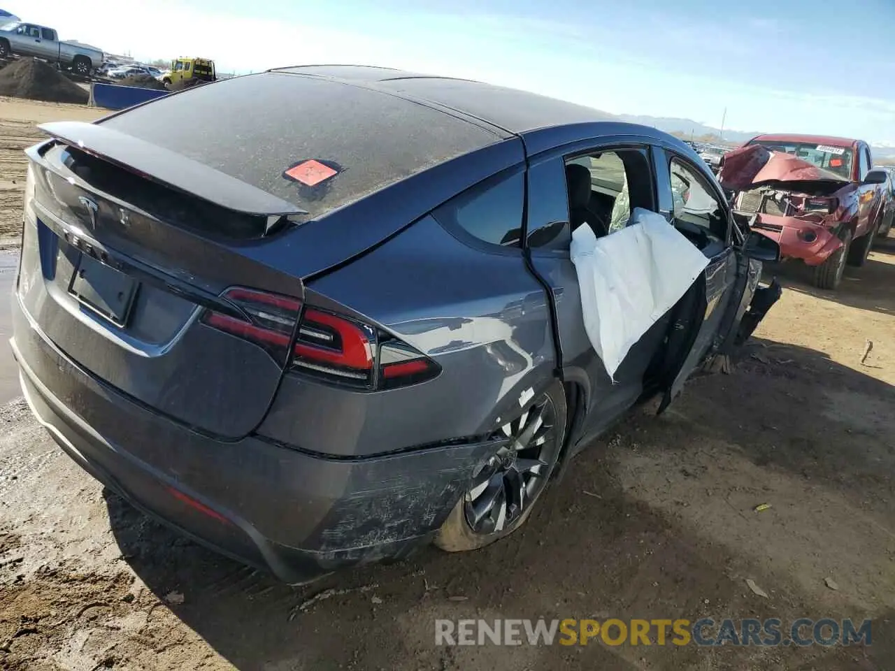 3 fotografías del automóvil dañado 7SAXCDE57PF373472 TESLA MODEL X 2023