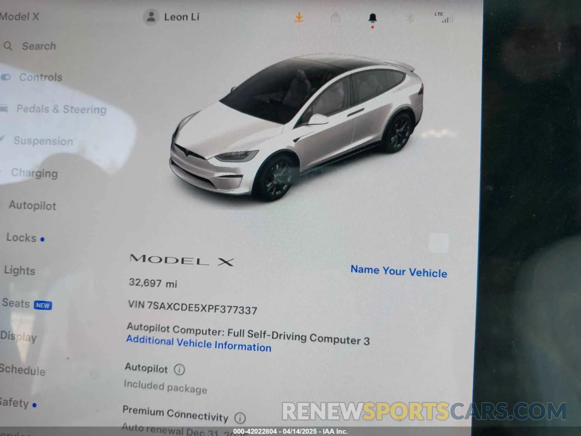 16 fotografías del automóvil dañado 7SAXCDE5XPF377337 TESLA MODEL X 2023