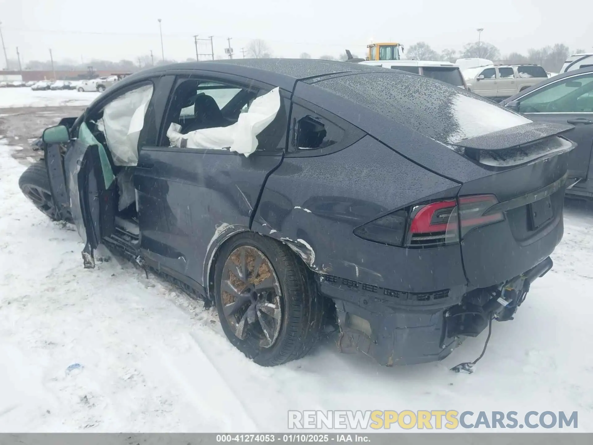3 fotografías del automóvil dañado 7SAXCDE5XPF426035 TESLA MODEL X 2023