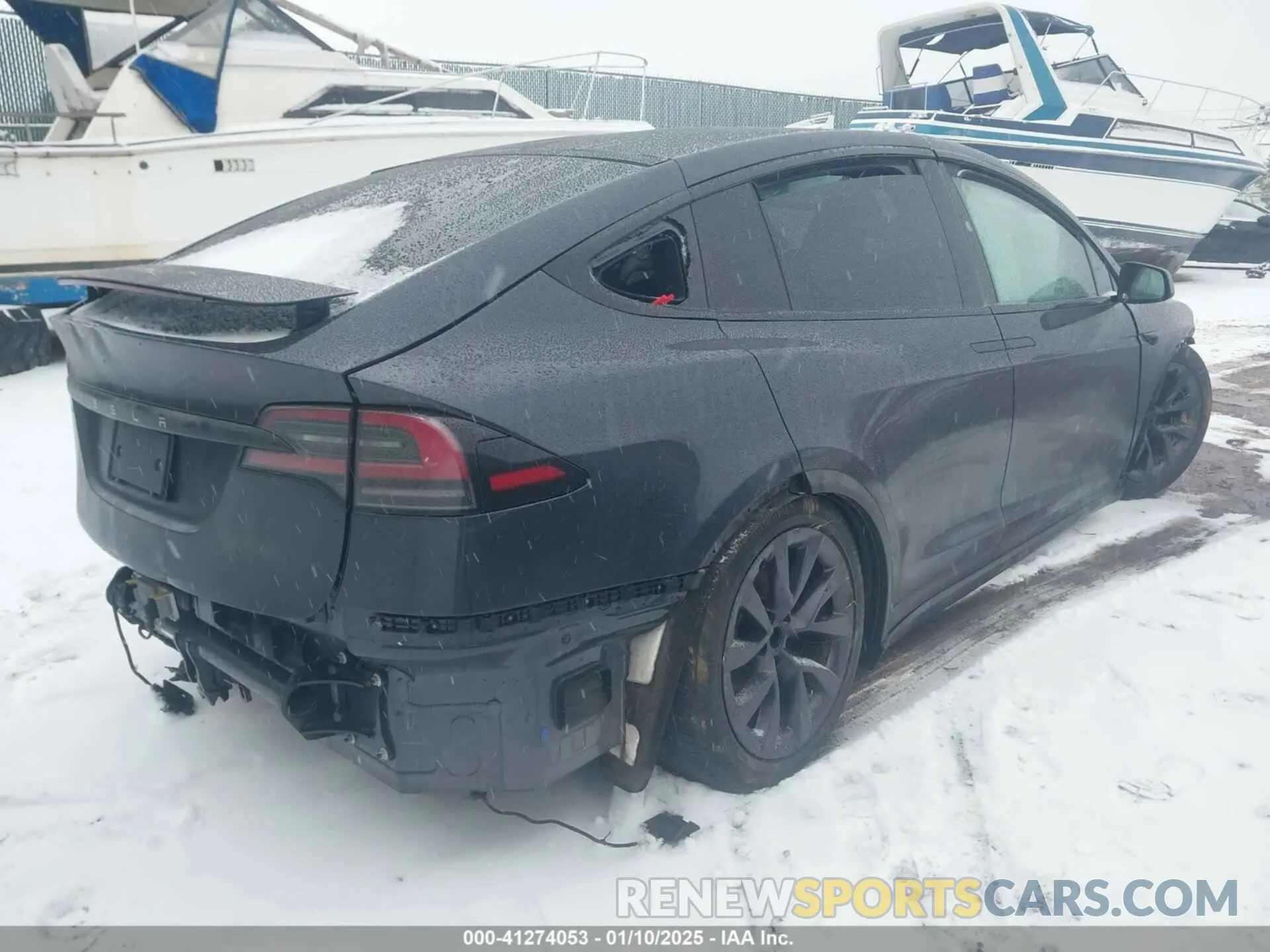 4 fotografías del automóvil dañado 7SAXCDE5XPF426035 TESLA MODEL X 2023