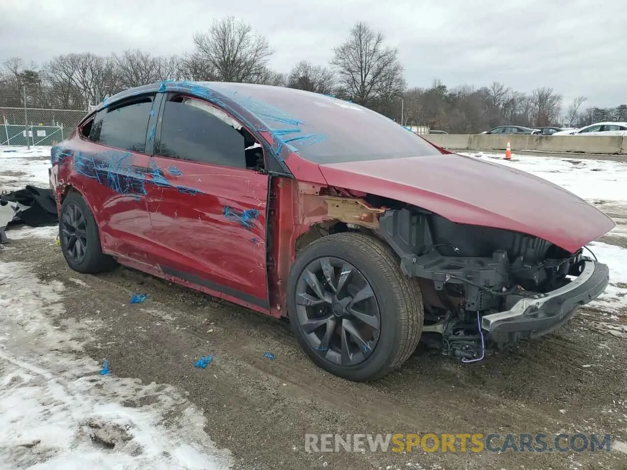 4 fotografías del automóvil dañado 7SAXCDE5XPF427749 TESLA MODEL X 2023
