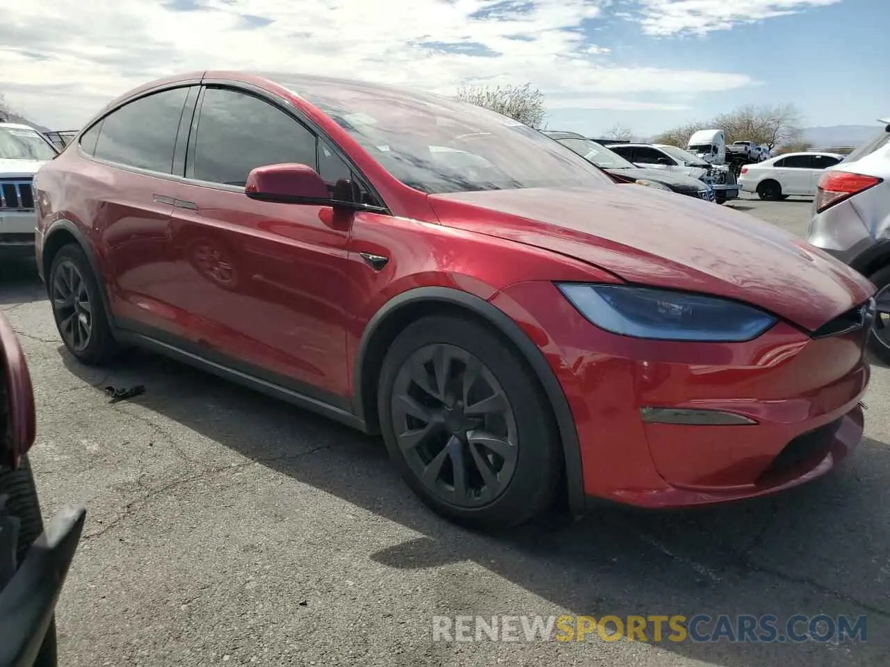 4 fotografías del automóvil dañado 7SAXCAE5XRF447002 TESLA MODEL X 2024