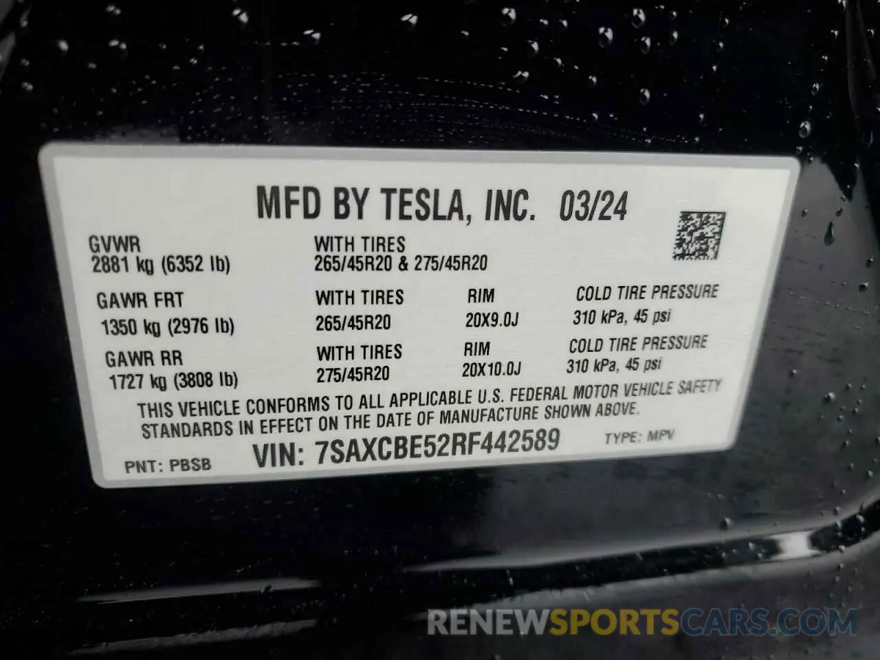 16 fotografías del automóvil dañado 7SAXCBE52RF442589 TESLA MODEL X 2024