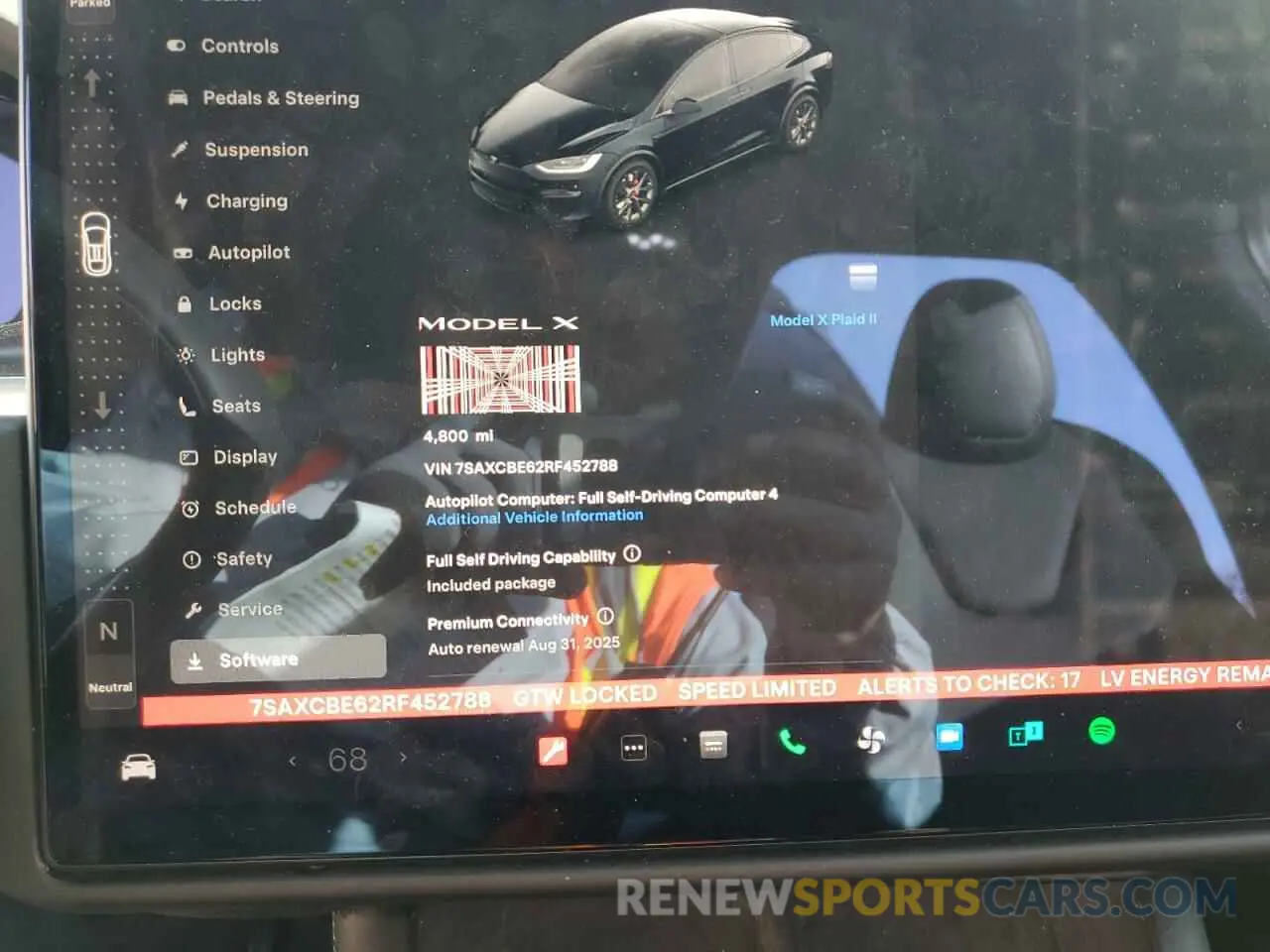 9 fotografías del automóvil dañado 7SAXCBE62RF452788 TESLA MODEL X 2024