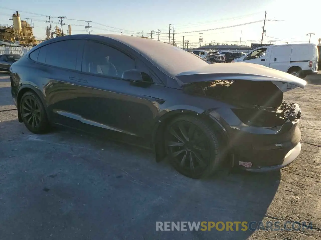 4 fotografías del automóvil dañado 7SAXCDE50RF455384 TESLA MODEL X 2024