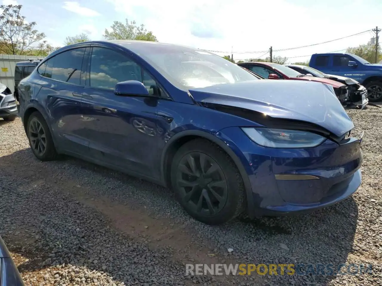 4 fotografías del automóvil dañado 7SAXCDE51RF439209 TESLA MODEL X 2024