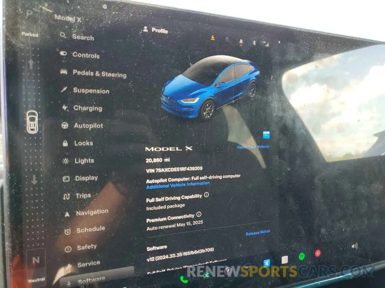 9 fotografías del automóvil dañado 7SAXCDE51RF439209 TESLA MODEL X 2024