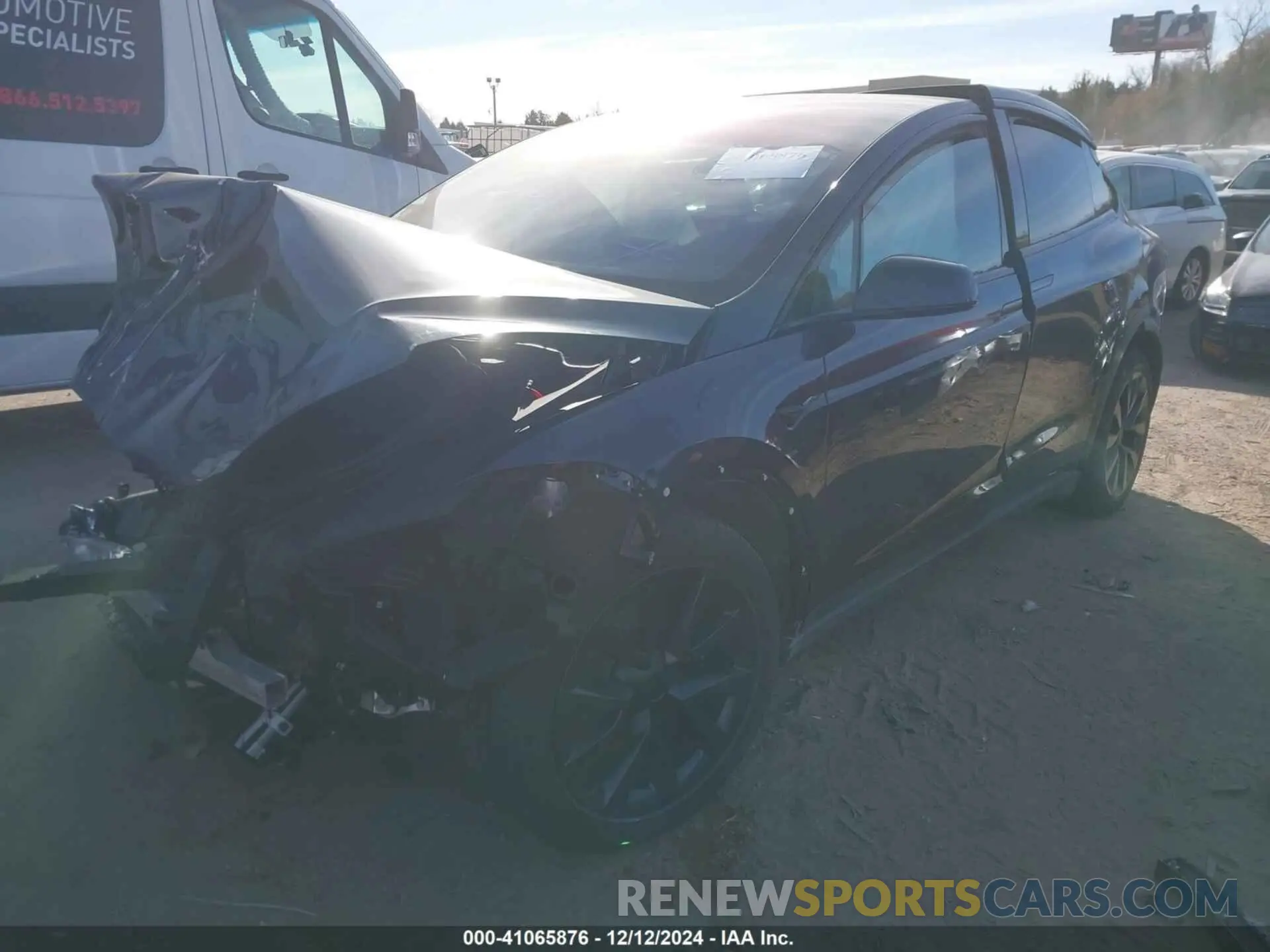 2 fotografías del automóvil dañado 7SAXCDE54RF446378 TESLA MODEL X 2024