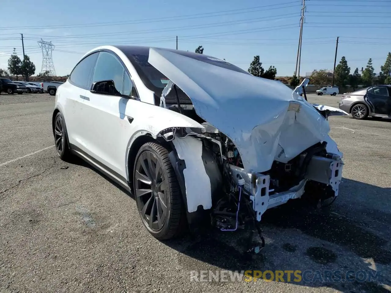 4 fotografías del automóvil dañado 7SAXCDE54RF458689 TESLA MODEL X 2024