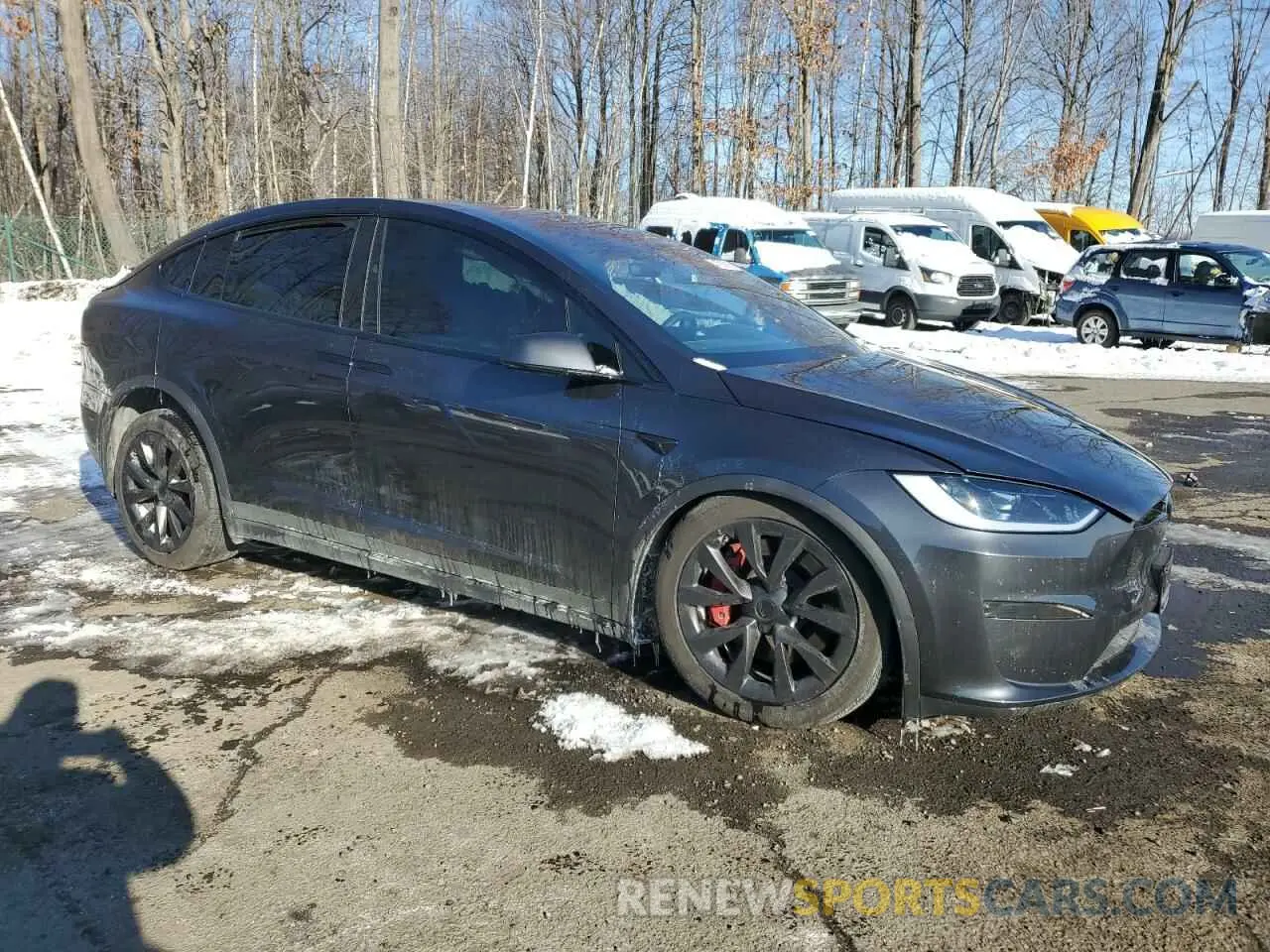 4 fotografías del automóvil dañado 7SAXCDE55RF433493 TESLA MODEL X 2024