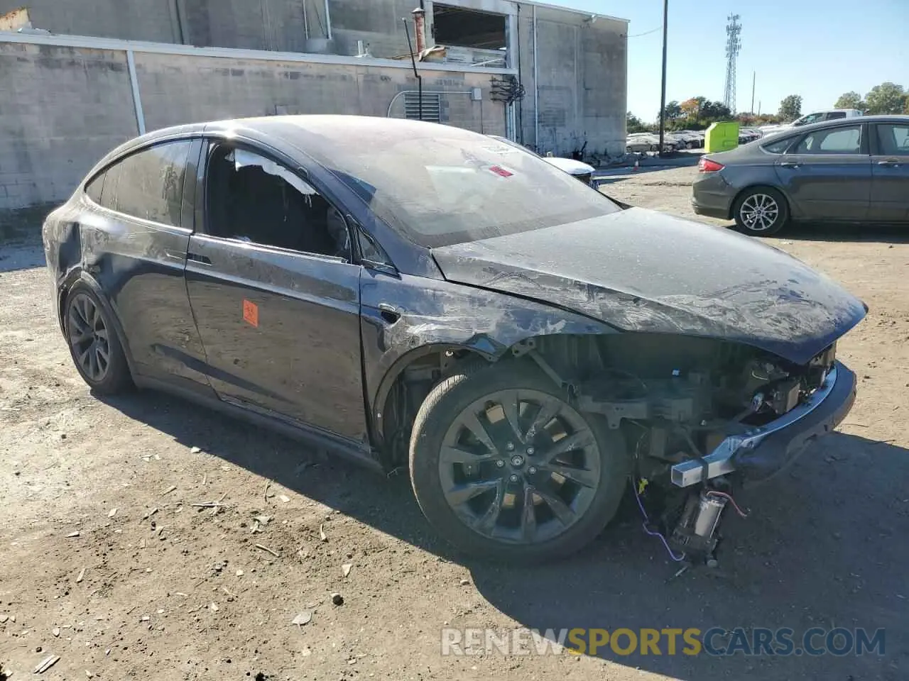 4 fotografías del automóvil dañado 7SAXCDE57RF442048 TESLA MODEL X 2024