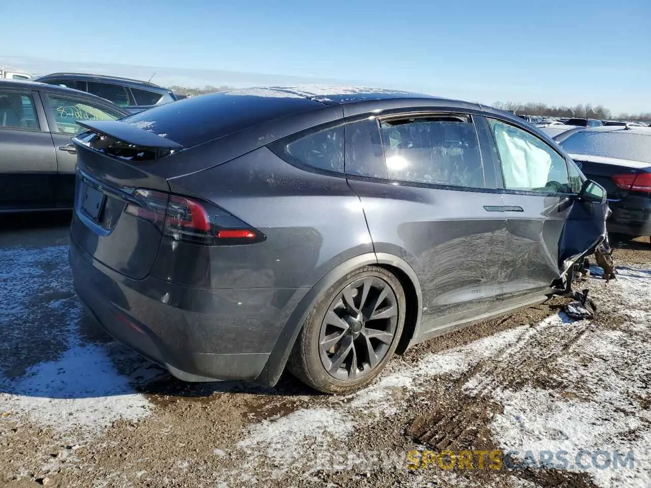 3 fotografías del automóvil dañado 7SAXCDE57RF449825 TESLA MODEL X 2024