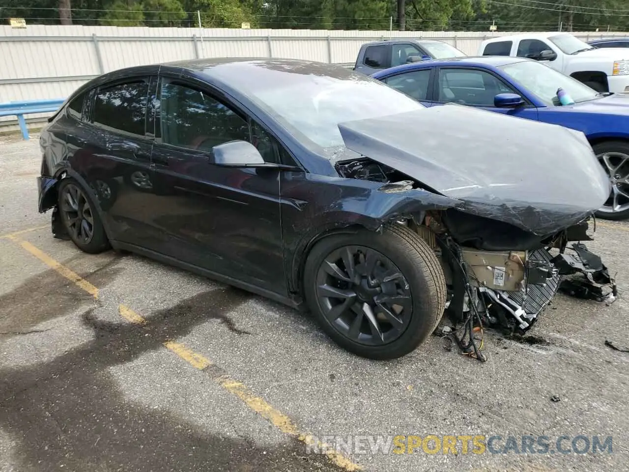 4 fotografías del automóvil dañado 7SAXCDE59RF448756 TESLA MODEL X 2024