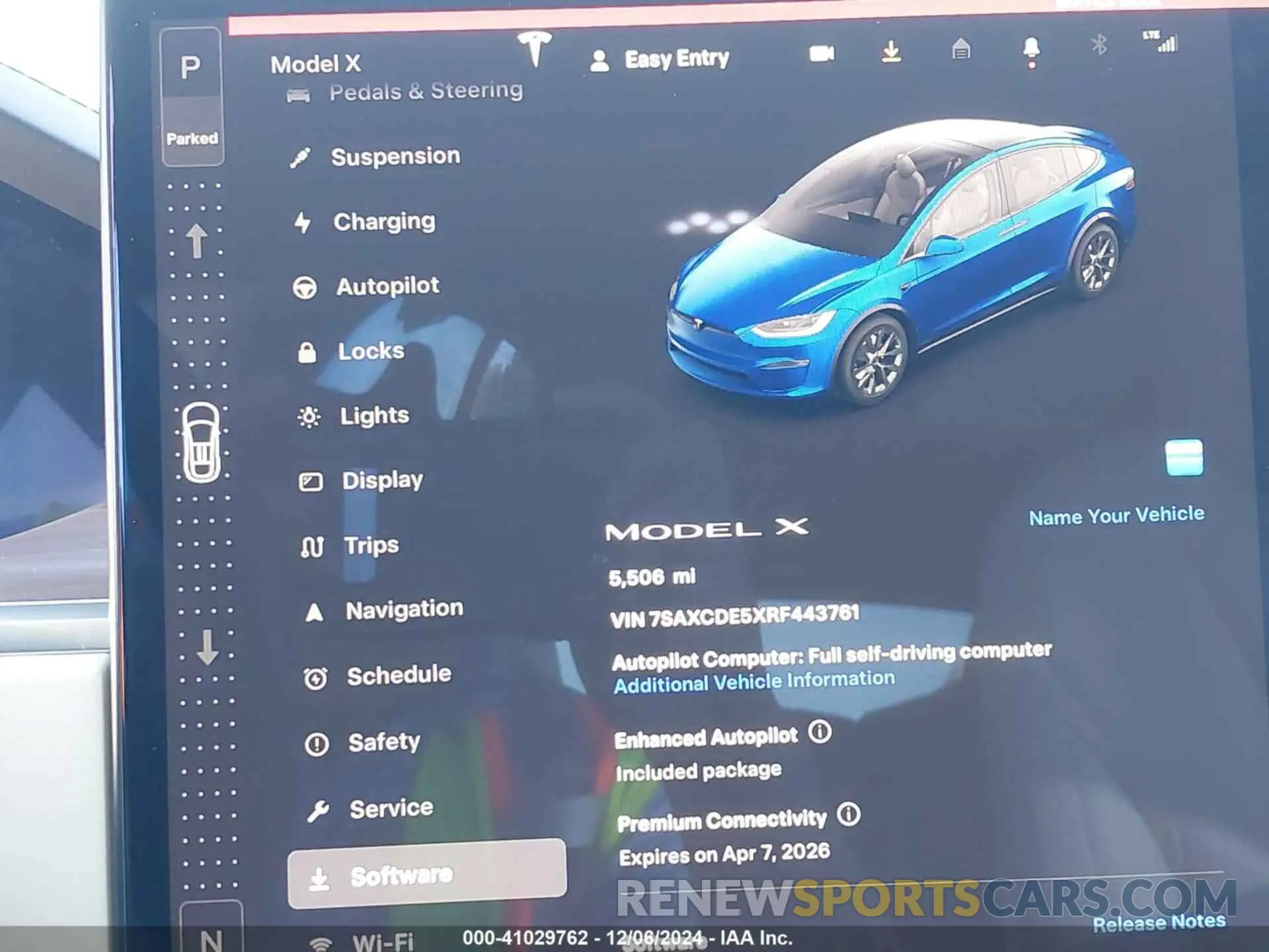16 fotografías del automóvil dañado 7SAXCDE5XRF443761 TESLA MODEL X 2024