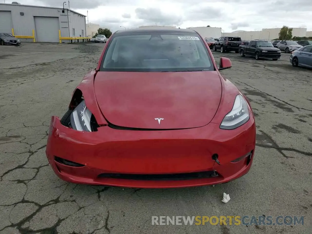 5 fotografías del automóvil dañado 5YJYGDEE0LF015324 TESLA MODEL Y 2020