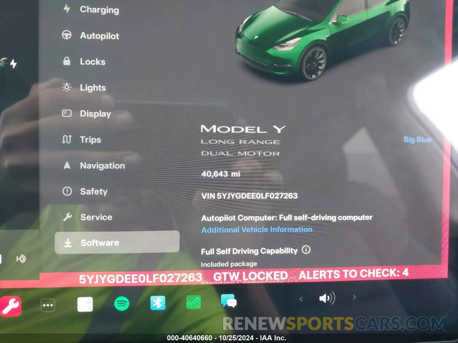 14 fotografías del automóvil dañado 5YJYGDEE0LF027263 TESLA MODEL Y 2020