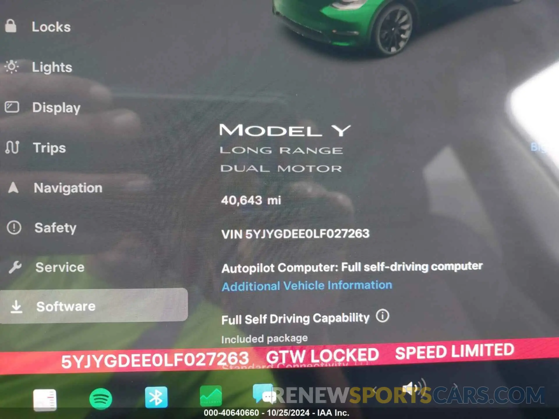 7 fotografías del automóvil dañado 5YJYGDEE0LF027263 TESLA MODEL Y 2020