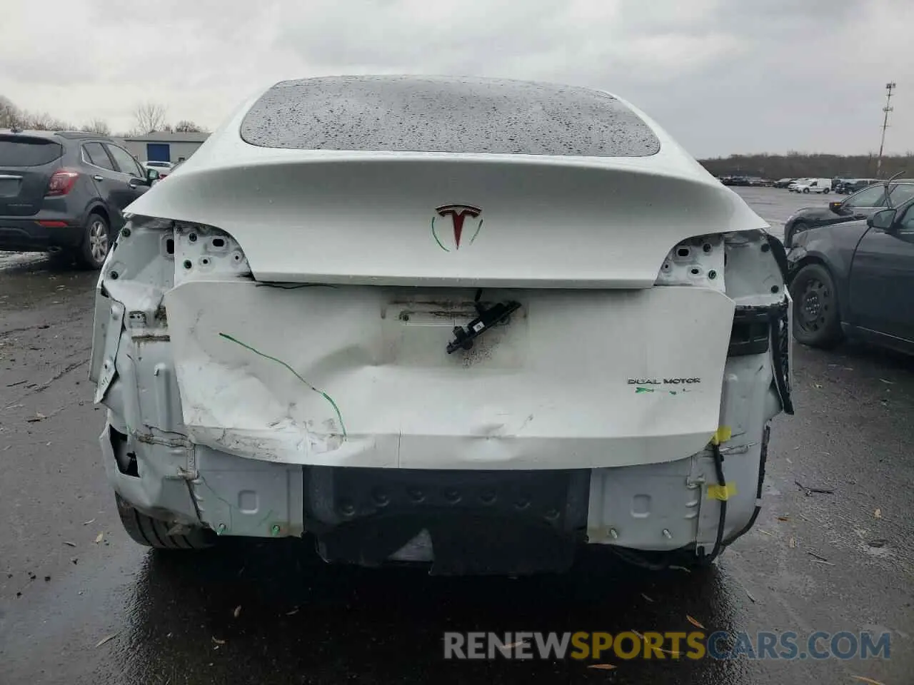 6 fotografías del automóvil dañado 5YJYGDEE0LF047545 TESLA MODEL Y 2020