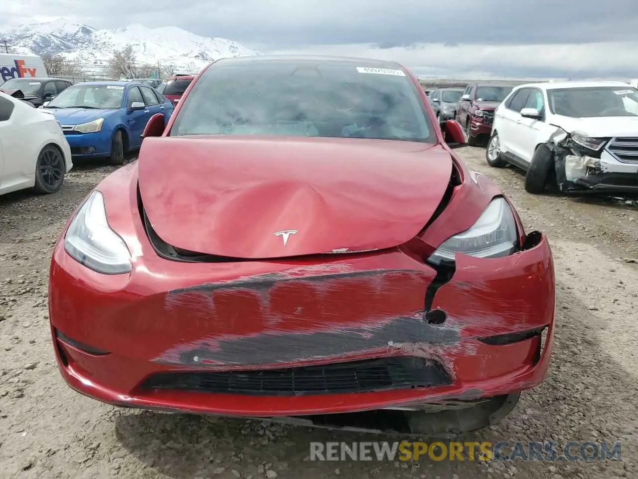 5 fotografías del automóvil dañado 5YJYGDEE1LF009967 TESLA MODEL Y 2020