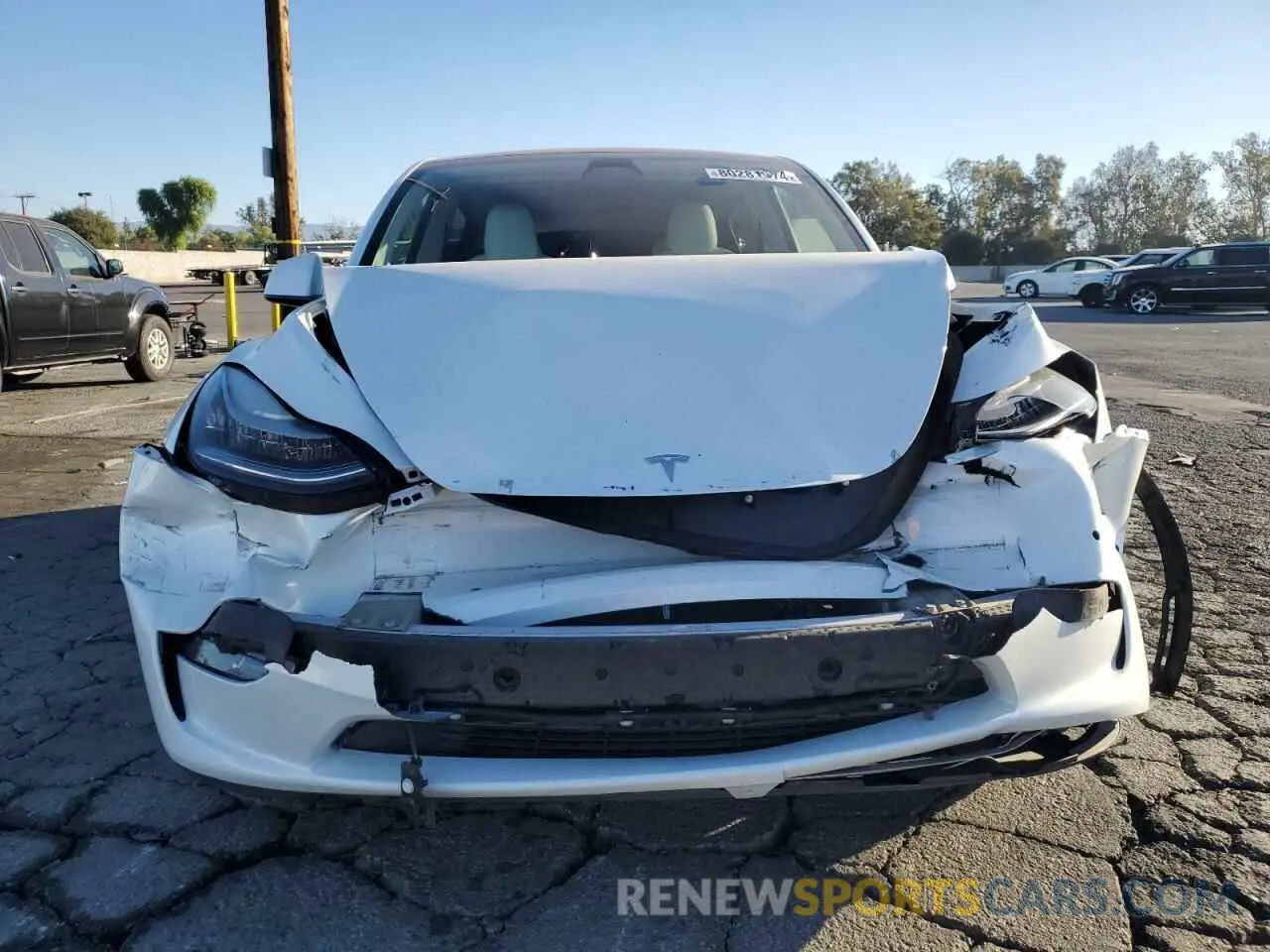 5 fotografías del automóvil dañado 5YJYGDEE1LF017728 TESLA MODEL Y 2020