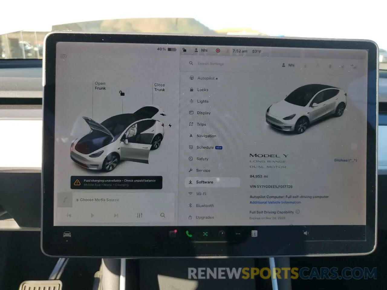 9 fotografías del automóvil dañado 5YJYGDEE1LF017728 TESLA MODEL Y 2020